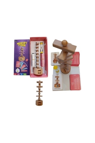 Memory Tower Hafıza - Hafıza Oyunu - Ahşap Oyuncak - Kutu Oyunu