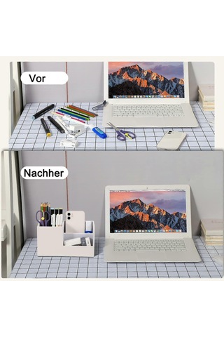 Ganzhoushop Kalemlik Masası - Ofis Kalemlik Düzenleyici Masaüstü Masa Aksesuarları Ofis Malzemeleri Organizasyon Dekorasyon