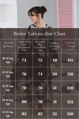 Kız Çocuk Astarlı Tam Boy Çiçek Desenli İç Göstermeyen Şık Ve Rahat Uzun Elbise Pudra