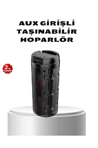 Mey İthalat Bluetooth 5.0 Kablosuz Hoparlör Çift Sürücülü Yüksek Ses Kalitesi Kompakt Tasarım
