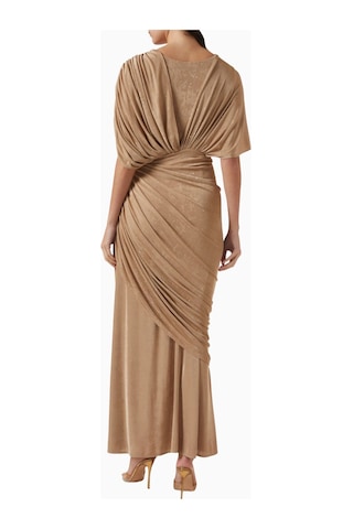 Ac By Aanchal Chanda Draped Maxi Kadın Elbise Bej