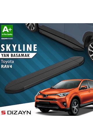 S-dizayn Toyota Rav 4 3 Skyline Siyah Yan Basamak 163 Cm 2006-2013 A+ Kalite