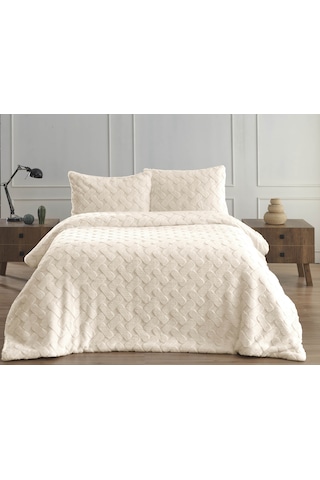 Merinos Dıamond 3 Parça Pietra Comforter Yorgan Seti 220x240 Bej Bej Bej