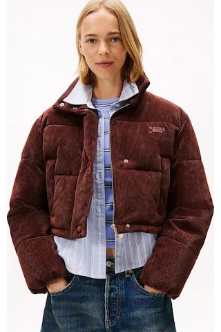 Tommy Hilfiger Tjw Kadife Şişme Kadın Kahverengi Ceket Dw0dw21658gs7 Kahverengi