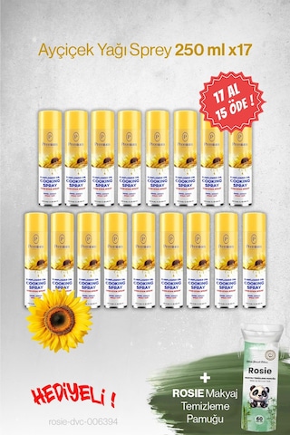 Premium Ayçiçek Yağı 17 Al 15 Öde, 250 Ml Hediyeli