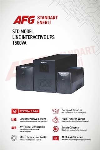 1500 Va Line Interactive Ups Std Model Kesintisiz Güç Kaynağı