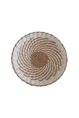 Suntek Magideal Dokuma Sepet Duvar Dekoru Fuaye Veranda Çiftlik Beyaz-30cm