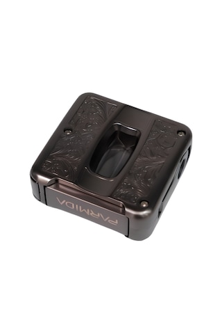 Parmida Gunmetal İşlemeli V-cut Puro Makası Kesici