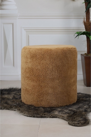 Dublin Açık Kahve Peluş Çok Amaçlı Puf Koltuk Peluş Açık Kahve