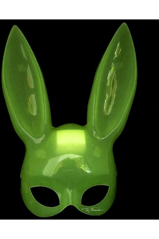 Karanlıkta Yanan Glow Floresan Tavşan Maskesi 32x22 Cm