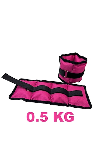 Me&ra Sport 0.5 Kg X 2 Adet El Ayak Bilek Ağırlık Seti Kum Ağırlık Torbası Pembe