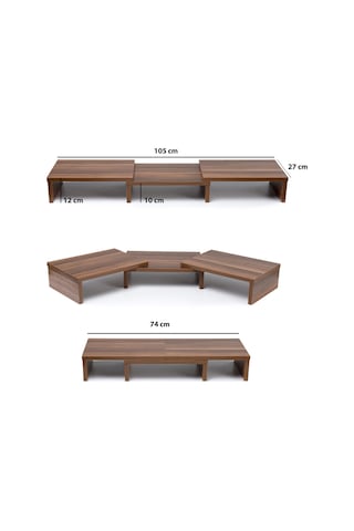 Çift Monitör Standı Bilgisayar Masaüstü Ekran Yükseltici