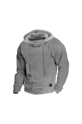 Yeni Uzun Kollu Kapüşonlu Erkek Sweatshirt'ü Kırmızı