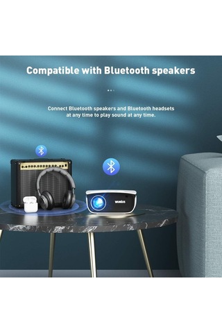 Wimius S25 Mini Wifi ve Bluetooth Özellikli 1080P Destekli Projektör