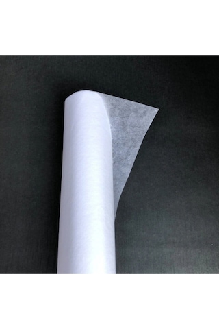 25 Gram Kağıt Yapışkanlı Tela Beyaz 5mt Ütüyle Yapışan A++ Kalite