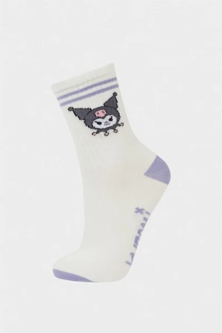 DeFacto Kız Çocuk Hello Kitty 3'lü Pamuklu Uzun Çorap F6704A8NSKR1
