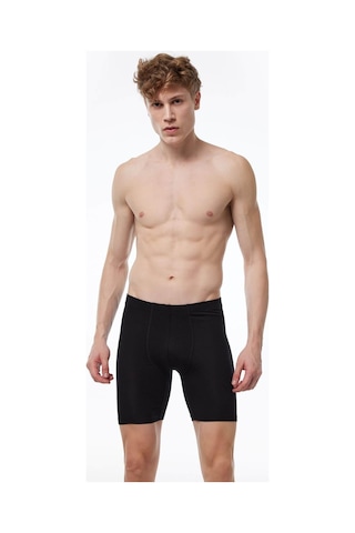 Malabadi 018 Erkek Uzun Paçalı Modal Boxer-Siyah