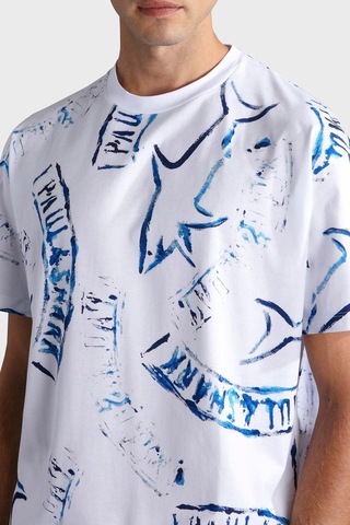 Paul & Shark Erkek T Shirt 24411103 010 Beyaz Beyaz