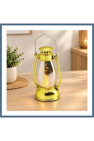 Buradabulabilirsin Pilli Ramazan Led Fener Gaz Lamba Model Gold Plastik Bbz