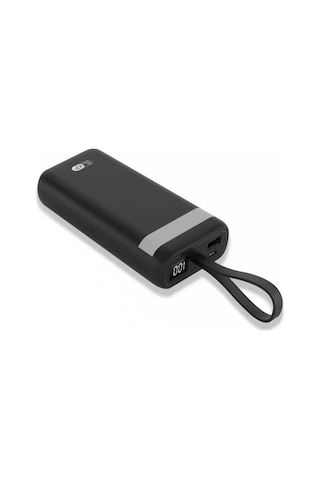 20,000 mAh Powerbank LED EL Feneri Özellikli Kablolu Taşınabilir Şarj Cihazı