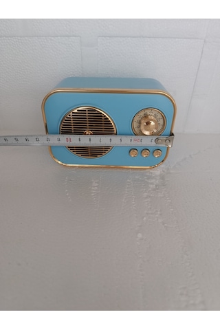 Speaker Fm Radyo Bluetooth Hoparlör Mp3 Çalar Usb Tf Aux Ses Bombası Kablosouz Hoparlör - Mavi- Tek