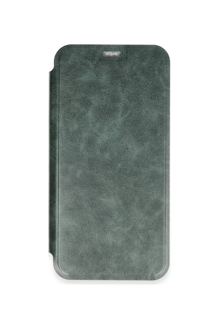 Newface  Apple  Uyumlu iPhone 16 Plus Kılıf Flip Cover - Koyu Yeşil