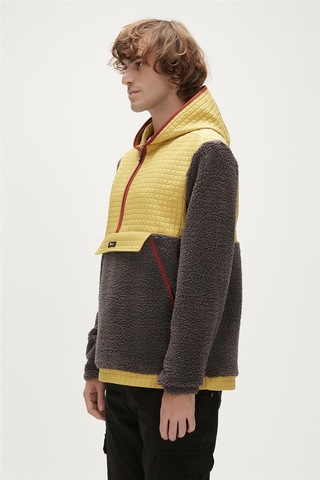 Bad Bear Leonard Plush Half-zip Peluş Erkek Kapüşonlu Sweatshirt - Antrasit