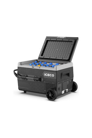 ICECO K65S 12/24Volt 65 Litre Akülü/Kablolu/ Kompresörlü Tekerlekli Outdoor Oto Buzdolabı/Dondurucu (Akü Dahil Değildir)