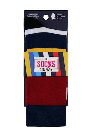 Desenli Erkek Soket Çorap-1855 Çok Renkli