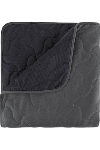 Menderes Home Cotton Collection Mı Çift Kişilik Yatak Örtüsü Gri - Siyah