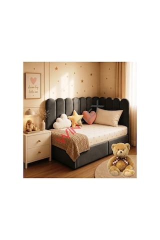 Winflex Yatak Başlık ,duvar Ve Oda Dekorasyon Panel 10adet- 15x100cm Antrasit 100 x 150 CM