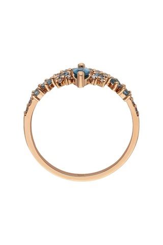 Sirius Pırlanta Ve Topaz Taşlı Elizabeth Tacı Yüzük 0847R0005