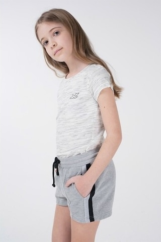 Brz Kids Kız Çocuk Kısa Kollu T-Shirt Ekru