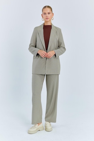 Mixray 4580 Kadın Pitikare Blazer Ceket Vizon