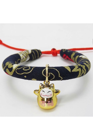 Baskılı Kravat Ve Zil İle Ayarlanabilir Evcil Hayvan Kolyesi