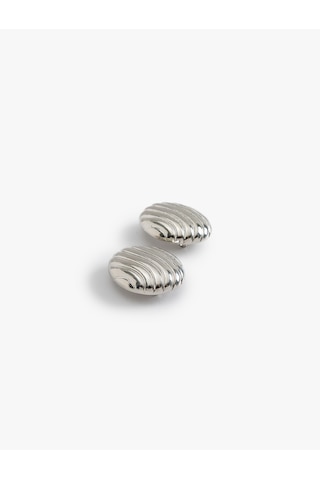 Koton Oval Küpe Gümüş 5wak70279aa Gümüş