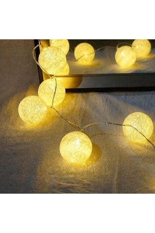 Kenpazar Top Led Oda Süsleme Işıklı Top Aydınlatma 1,5 Metre Çok Renkli