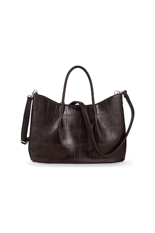 Bilik Deri Logo Detaylı Kahve Kadın El Çantası Riv 147-kr Kahverengi