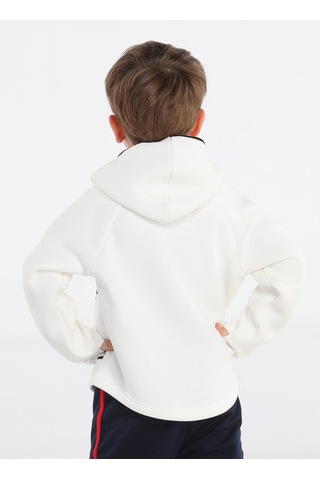 Casabony Ninja Casa Baskılı Ekru Unisex Sweatshirt-Ekru