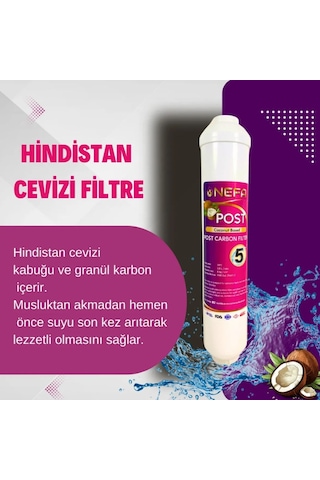 Tüm Arıtma Cihazlarına Uyumlu Post Karbon-alkali-mineral 3'lü Set