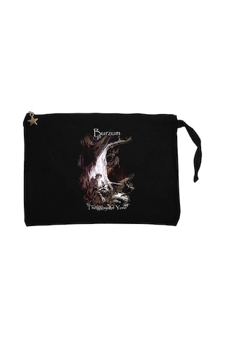 Burzum The Ways Of Yore Siyah Clutch Astarlı Cüzdan / El Çantası Siyah
