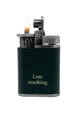 Zenit Less Smoking Deri Kaplama Benzinli Çakmak - Yeşil Yeşil