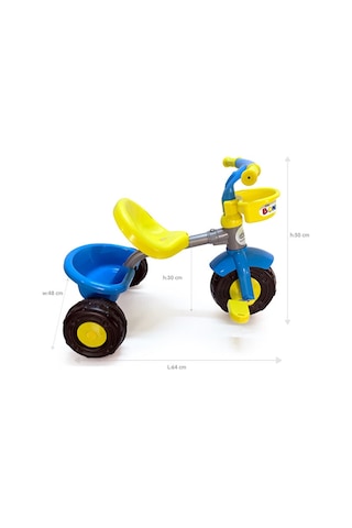 3 Tekerlekli İlk Bisikletim Pedallı Boni Bike Kırmızı-mavi