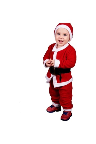 Pazarız Pembecin Erkek Kız Çocuk Noel Kostümü Yılbaşı Kostümü Kırmızı