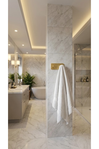 2'li Premium Gold Alüminyum Banyo Mutfak Havlu Bornoz Askısı Yapışkanlı Altın