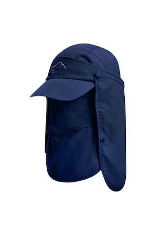 Unisex Çok Amaçlı 360 Derece Dönebilen Uv Koruyucu Güneşlikli Geniş Kenarlı Outdoor Şapka - Koyu Mavi Mavi