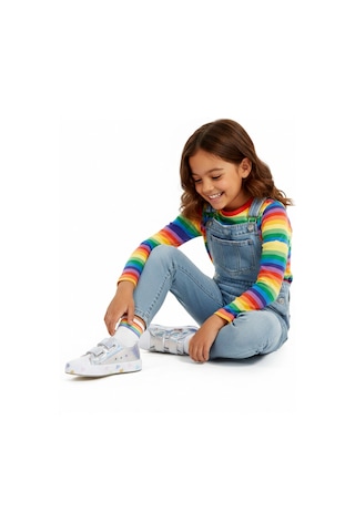 Artı Artı Ayakkabı Mia Kids-2401 Hologram 3d Kız Çocuk Cırtlı Işıklı Gümüş Sneakers Gümüş
