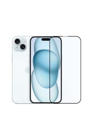 Safeus Tam Kaplayan Parmak İzi Bırakmayan Safir Ekran Koruyucu Cam Apple Uyumlu iPhone 15 Plus İle