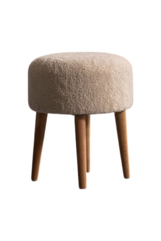 Panda Yuvarlak 4 Ayaklı Çok Amaçlı Puf Vizon Vizon