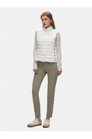 Ltb Fermuarlı Hafif Dolgulu Beyaz Yelek 011254407725048 105 Beyaz